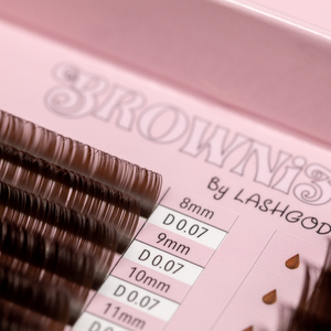 BROWNIE GLAZE LASH TRAY - DARK BROWN LASHES