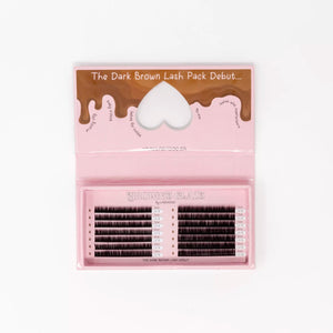 BROWNIE GLAZE LASH TRAY - DARK BROWN LASHES