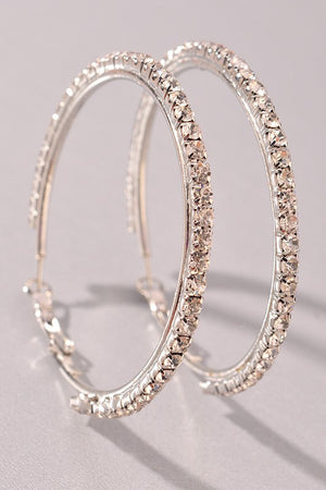 Rhinestone Hoop Earrings